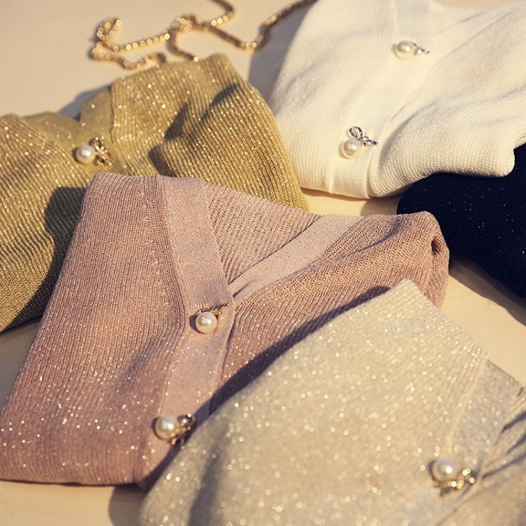 Cardigan satiné