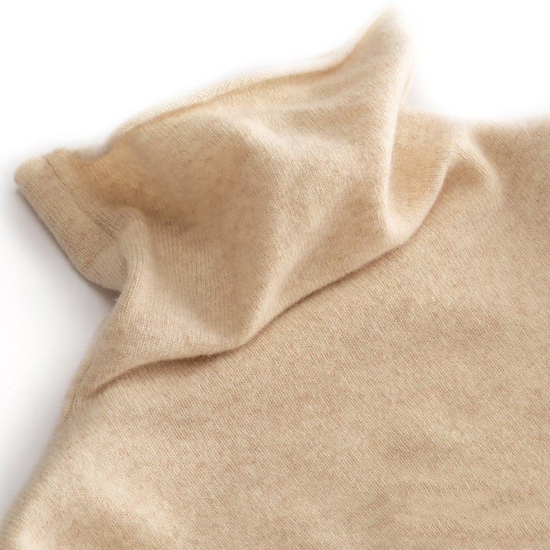 Pull col roulé cachemire pure