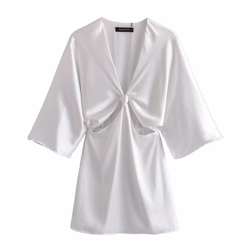 Robe coton effet satin