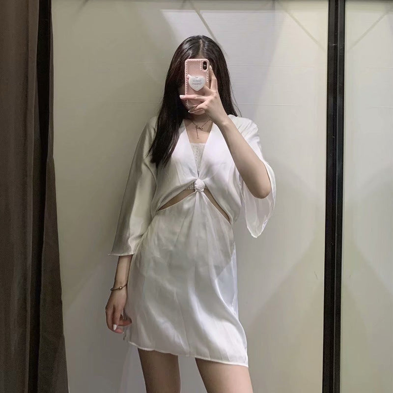 Robe coton effet satin