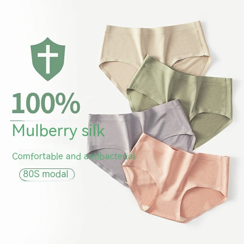 Culottes en soie de mûrier, antibactériennes sans couture